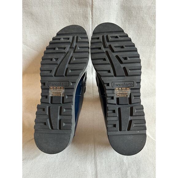 Franco Sarto Collette Faux Leather Vegan Loafer Dark Navy Blue New Womens 9.5 - Picture 6 of 8